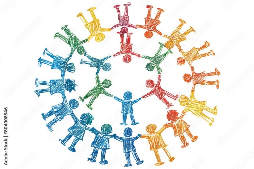 A group of people holding hands in a circle. Suitable for teamwork concepts A group of people holding hands in a circle. Suitable for teamwork concepts