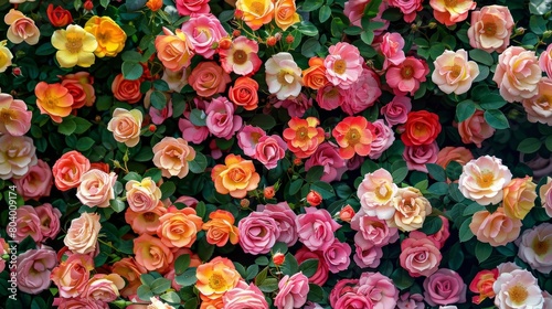 Lots of colorful rose flowers background 