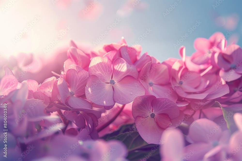 Fototapeta premium Close up shot of a bunch of pink flowers, perfect for nature and floral concepts
