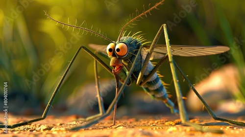 Macro shot of a fly with a bug in its mouth. Perfect for illustrating the food chain in nature