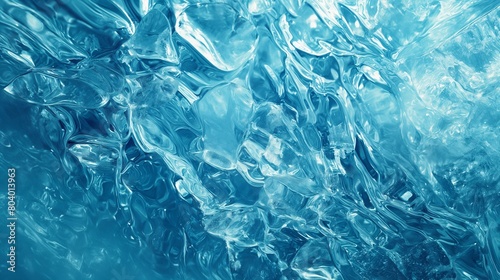 A cool, icy blue solid color texture, with a smooth, glass-like surface that reflects light, suggesting the clear, crisp beauty of glacier ice.