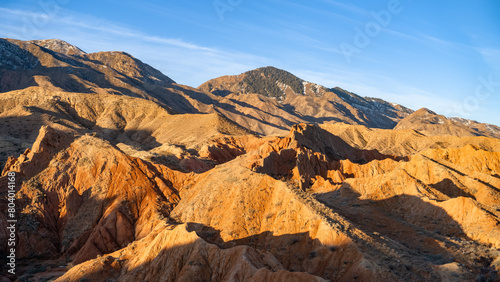 sandy canyon. red, orange sand
