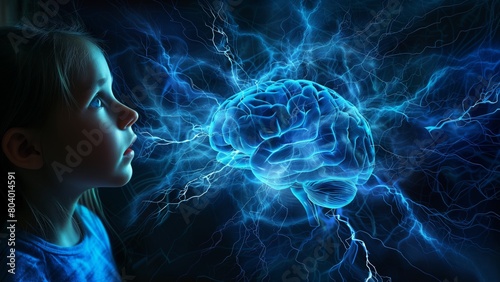 A child with epilepsy during a seizure