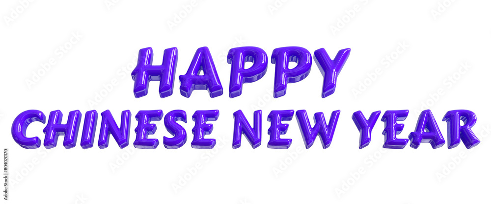 Happy Chinese New Year 3d text