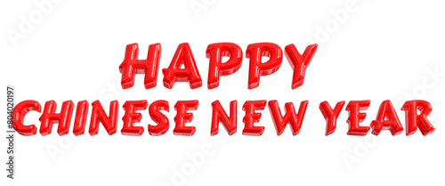 Happy Chinese New Year 3d text
