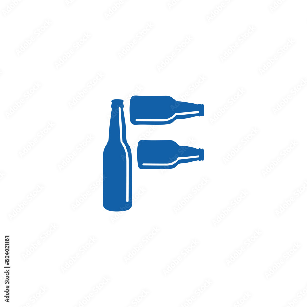 Letter F Bottle logo icon vector template Letter F Bottle logo icon vector template