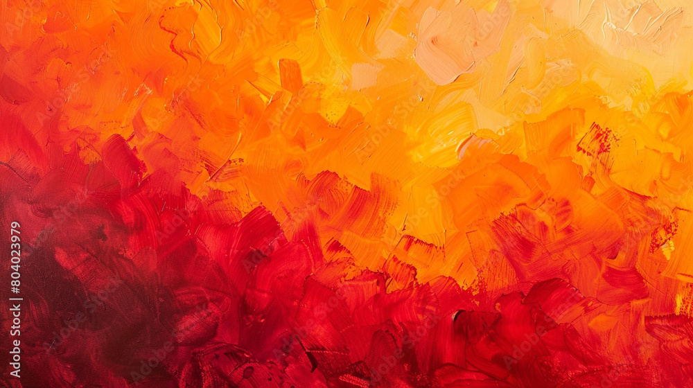 Abstract form of a summer evening in gouache, with vibrant red and sunset orange. Abstract form of a summer evening in gouache, with vibrant red and sunset orange.