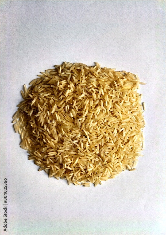 Pile of rice with white background Pile of rice with white background