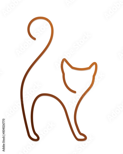 The symbol of a stylized cat.
