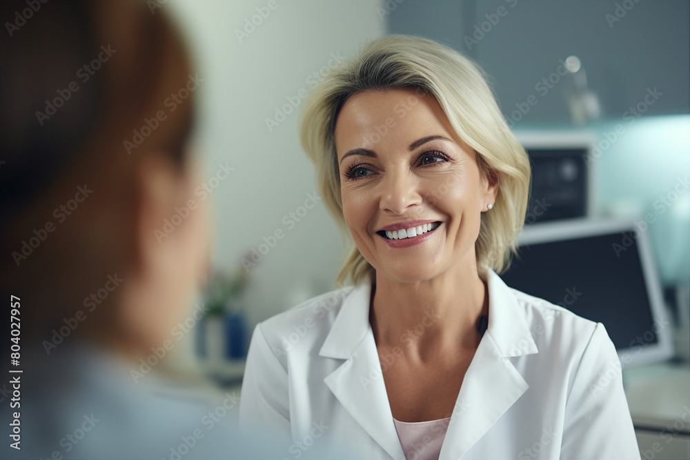Generative AI Portrait of experienced doctor at hospital patient examination consultation medicare Generative AI Portrait of experienced doctor at hospital patient examination consultation medicare
