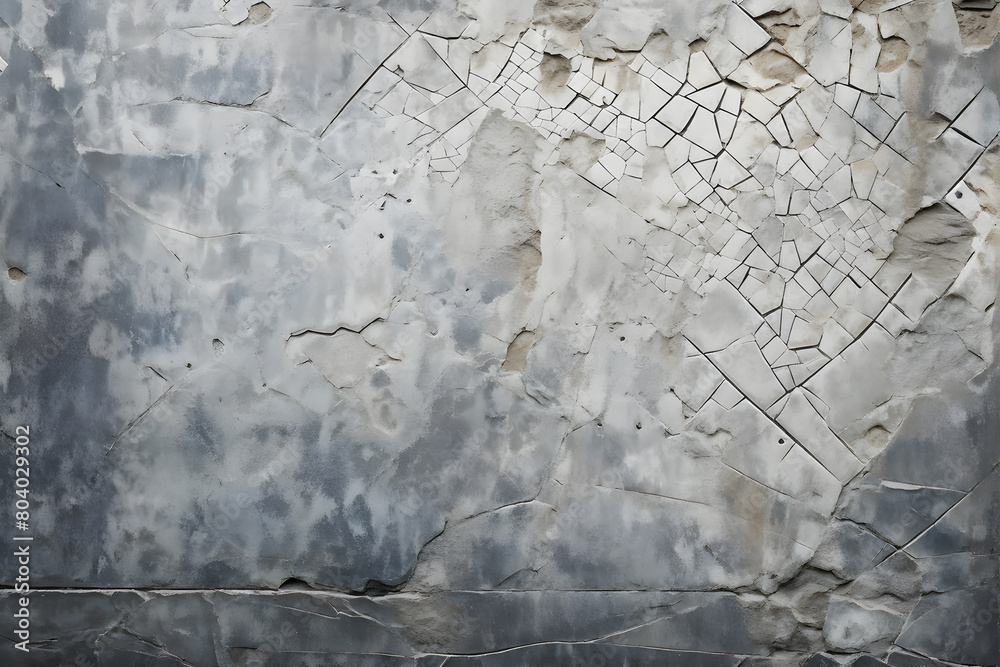 Naklejka premium Aged surface with cracked concrete, suitable for authentic vintage aesthetics in designs
