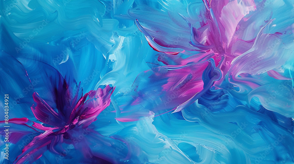 Dynamic abstract background in acrylic, featuring a flow of colors that evoke natural beauty.
