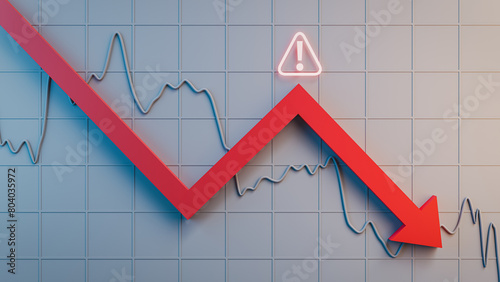 stock market crash concepts backgrounds. 3d rendering
