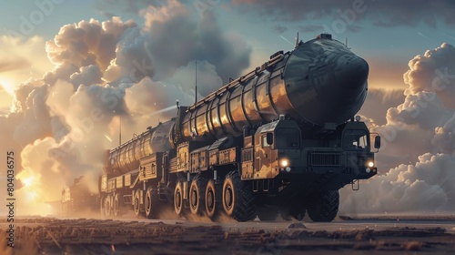 Intercontinental Ballistic Missile Launchers. Advanced Weaponry Concept.