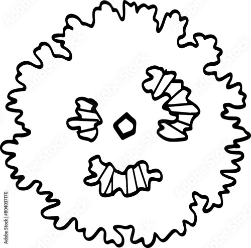 top view of tree hand drawing.