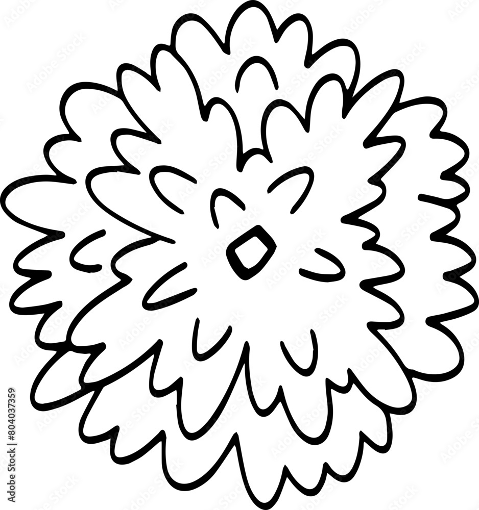 Obraz premium top view of tree hand drawing.