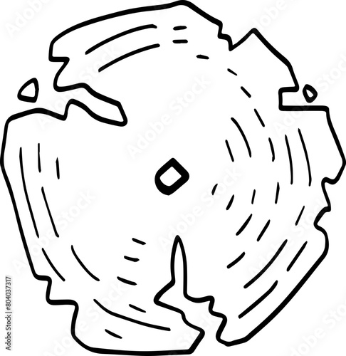 top view of tree hand drawing.