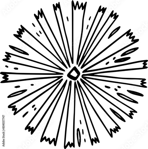 top view of tree hand drawing.