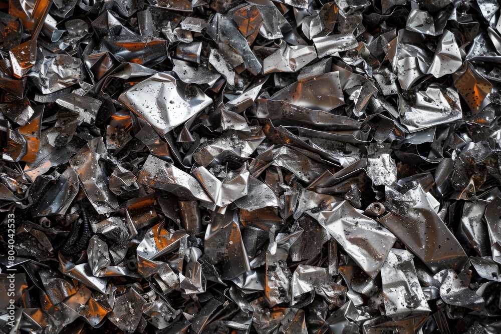 Detailed view of a pile of metal, suitable for industrial concepts Detailed view of a pile of metal, suitable for industrial concepts