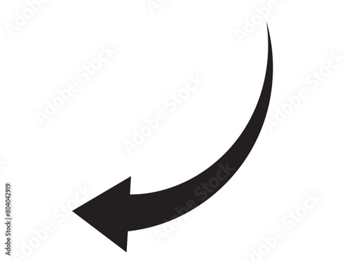 arrow curved graph design element free hand drawing vector illustration
