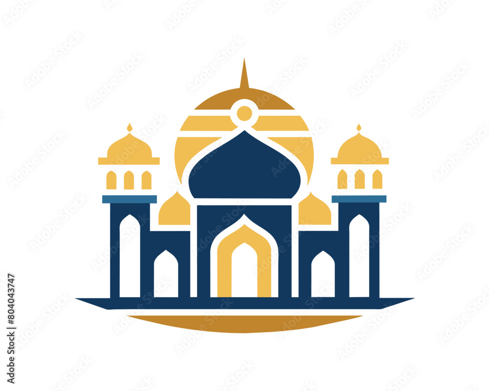 Modern mosque logo symbol 