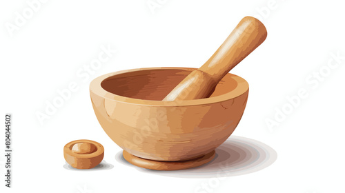 Mortar and pestle isolated on white background Vector