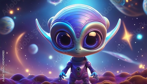Zorblat the Friendly Alien: A New 3D Cartoon Character"