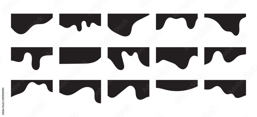 Web Page Bottom Section Or Website Top. Separator For Banner, App, Poster. Abstract Design Element Collection. Waves Form, Curve Line, Drops. Isolated Vector Illustration on white background in eps 10 Web Page Bottom Section Or Website Top. Separator For Banner, App, Poster. Abstract Design Element Collection. Waves Form, Curve Line, Drops. Isolated Vector Illustration on white background in eps 10