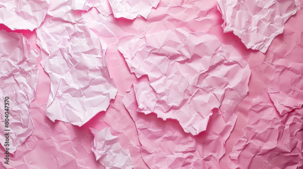 Fototapeta premium A pink background with paper on it