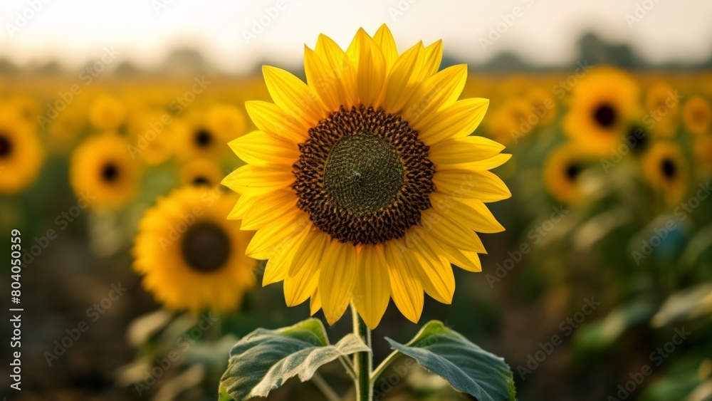 Naklejka premium Bright and Beautiful A Sunflowers Smile