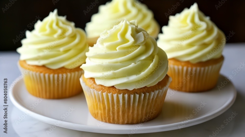  Deliciously frosted cupcakes ready to be enjoyed