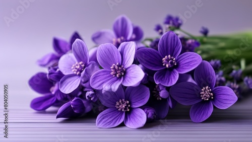  Elegance in bloom  A bouquet of purple flowers