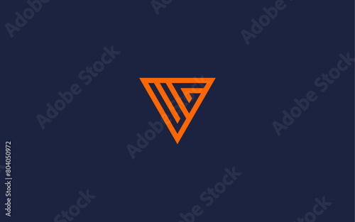 letter ug with triangle logo icon design vector design template inspiration photo