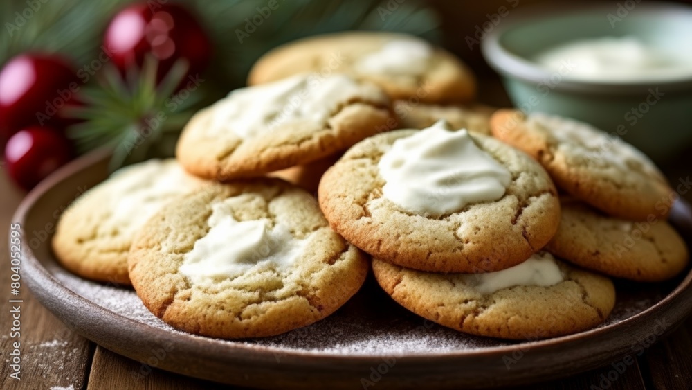  Deliciously festive  Creamy cookies with a touch of holiday cheer
