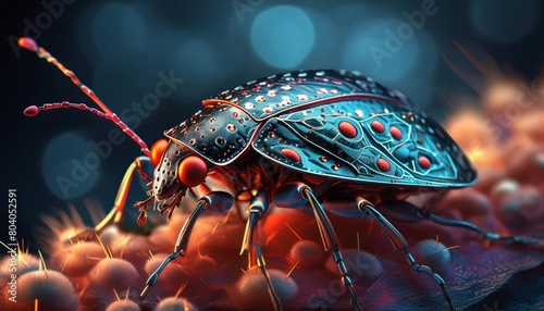 close-up of Bedbug Triatominae detailed , generated by AI