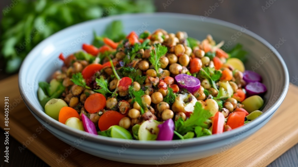 Fresh and vibrant salad ready to be enjoyed Fresh and vibrant salad ready to be enjoyed