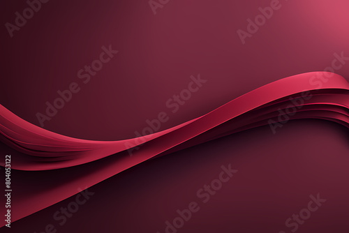 Minimal Abstract Dynamic textured background design in 3D style with dark red wave.