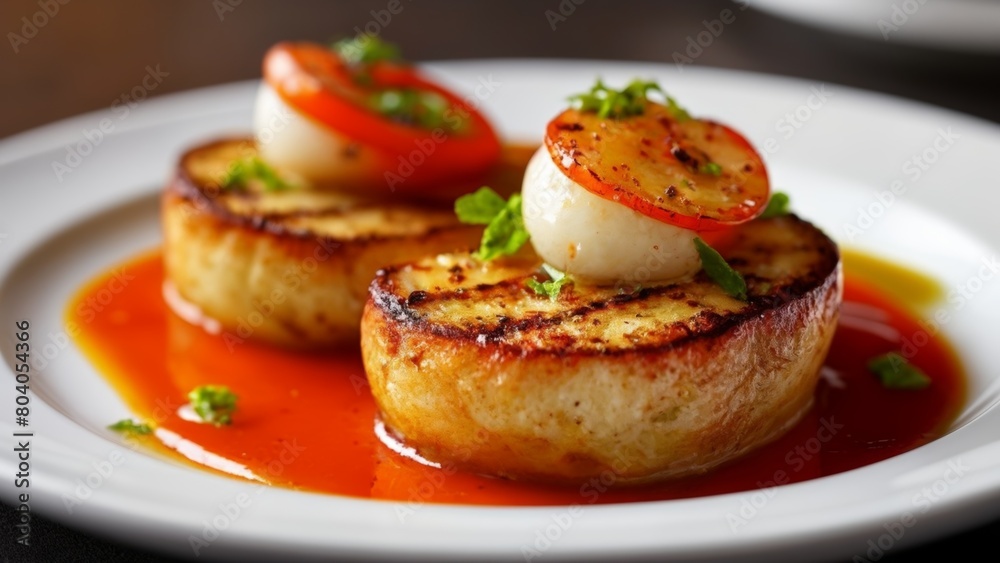 Delicious seafood dish ready to be savored Delicious seafood dish ready to be savored