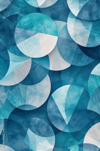 Abstract wallpaper in Sailor Blue and Mint, featuring negative space and rule of thirds. Creates a sense of confusion, perfect for a contemplative desktop background. photo