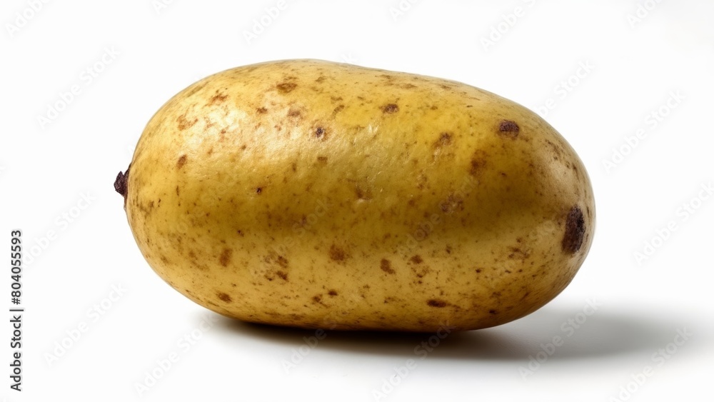 A single unpeeled potato with a natural earthy appearance A single unpeeled potato with a natural earthy appearance