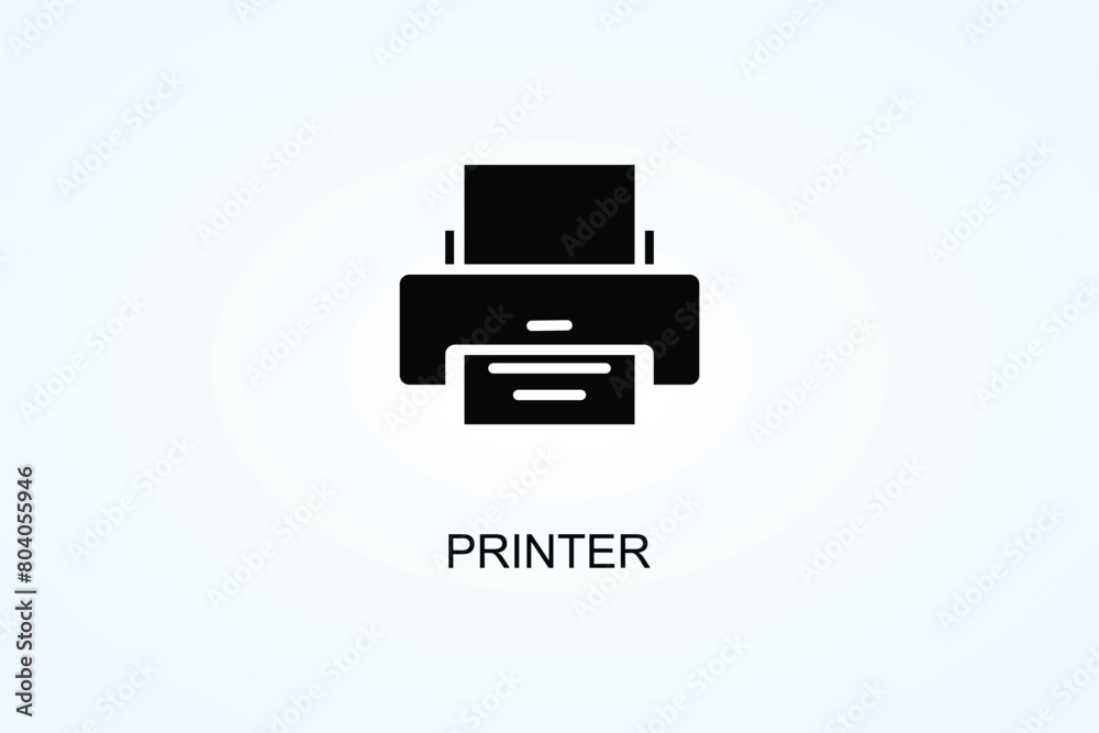 Printer Vector, Icon Or Logo Sign Symbol Illustration Printer Vector, Icon Or Logo Sign Symbol Illustration