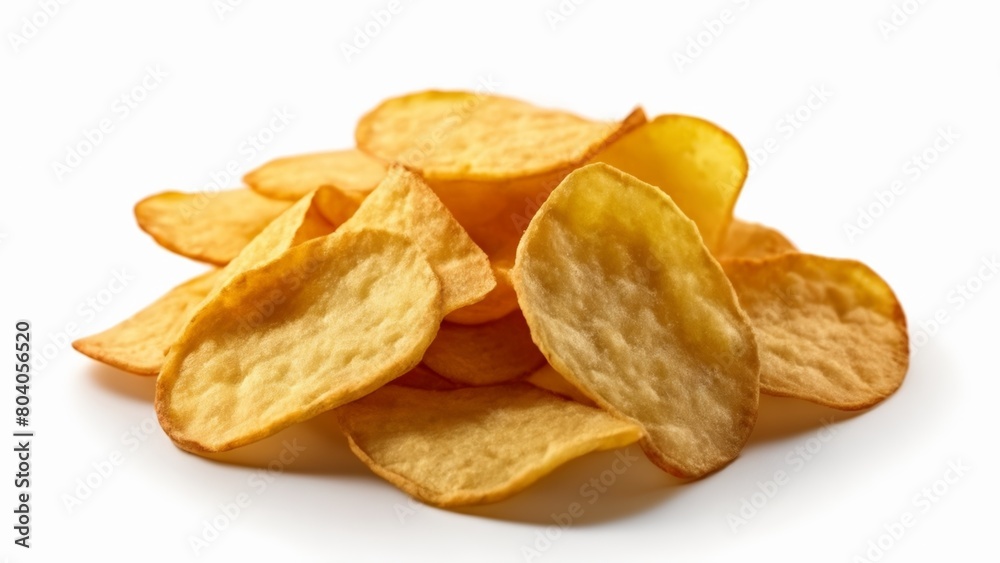  Crispy golden potato chips ready to be enjoyed