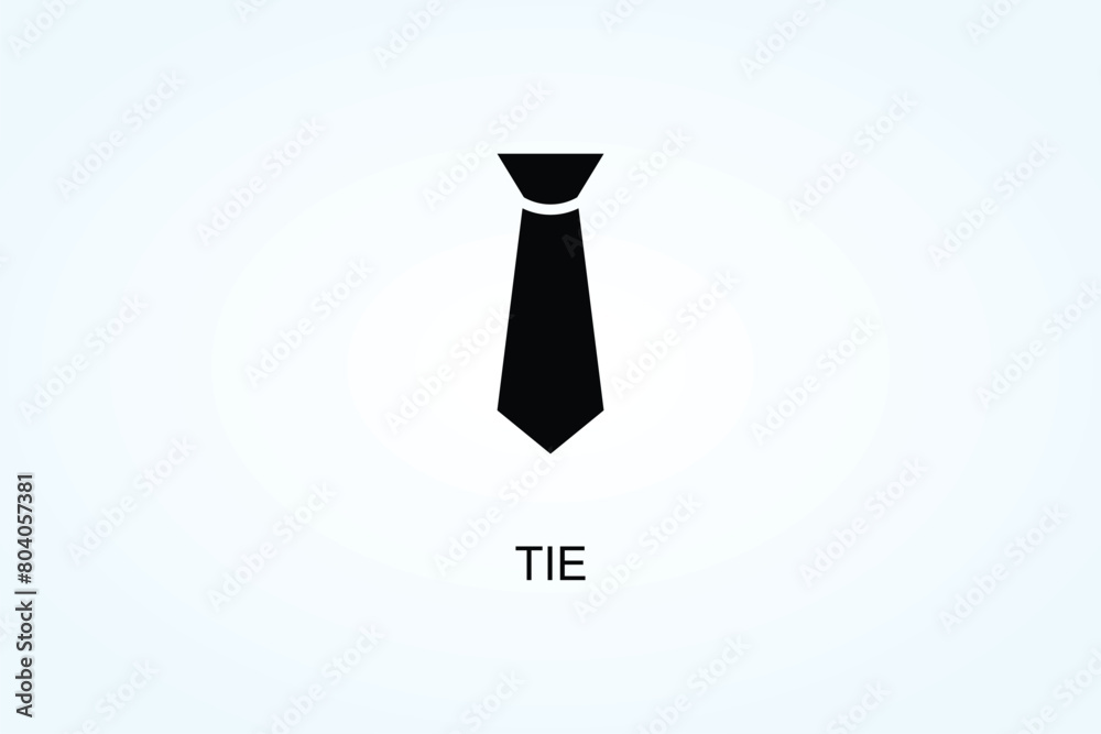 Tie Vector, Icon Or Logo Sign Symbol Illustration