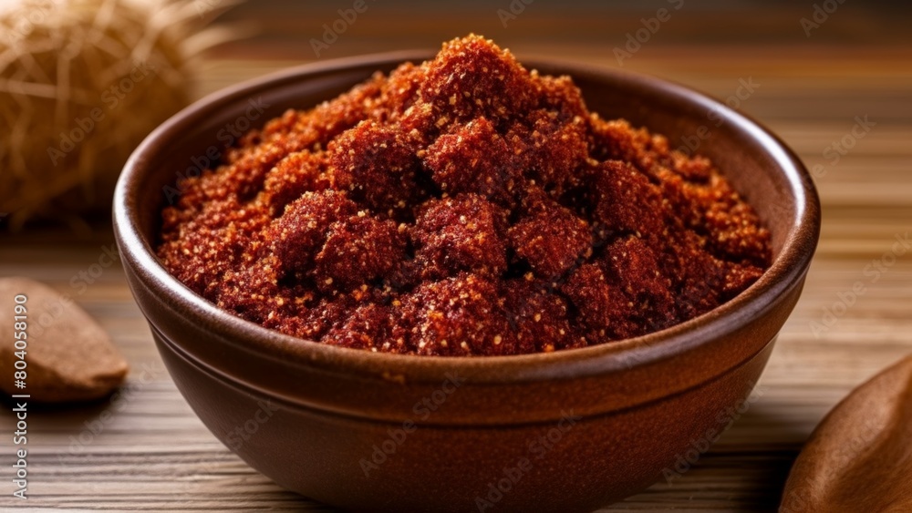 Spicy delight in a rustic bowl Spicy delight in a rustic bowl