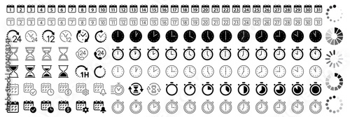 Time and Clock Icons