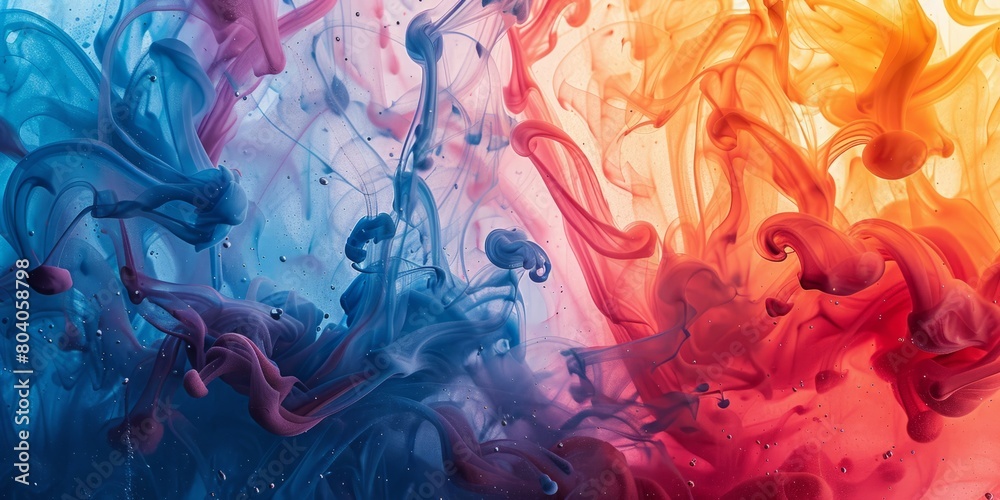 Vibrant abstract ink colors in water texture Vibrant abstract ink colors in water texture
