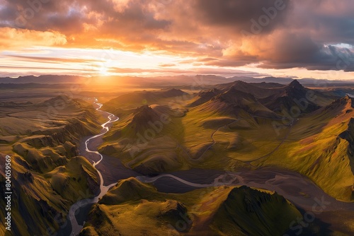 Aerial Majesty, Exploring Iceland's Scenic Roads and Majestic Landscapes photo