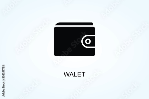 Walet Vector, Icon Or Logo Sign Symbol Illustration