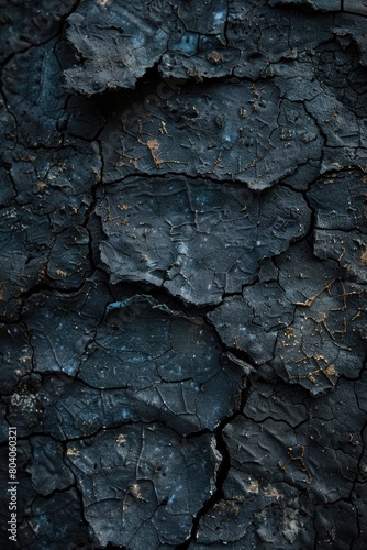 Detailed view of a cracked surface, suitable for textures and backgrounds