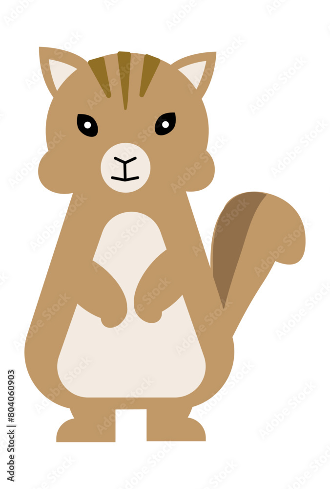 Fototapeta premium かわいいリスのイラスト